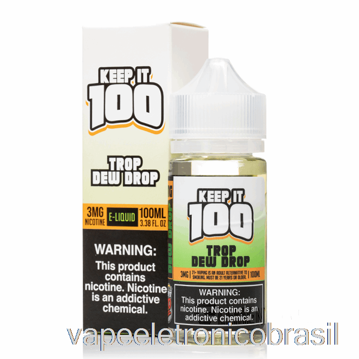 Vape Recarregável Trop Dew Drop - Keep It 100 - 100ml 0mg